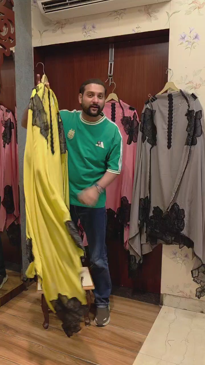 Applique & Crochet Mul Cotton Suit 2.O