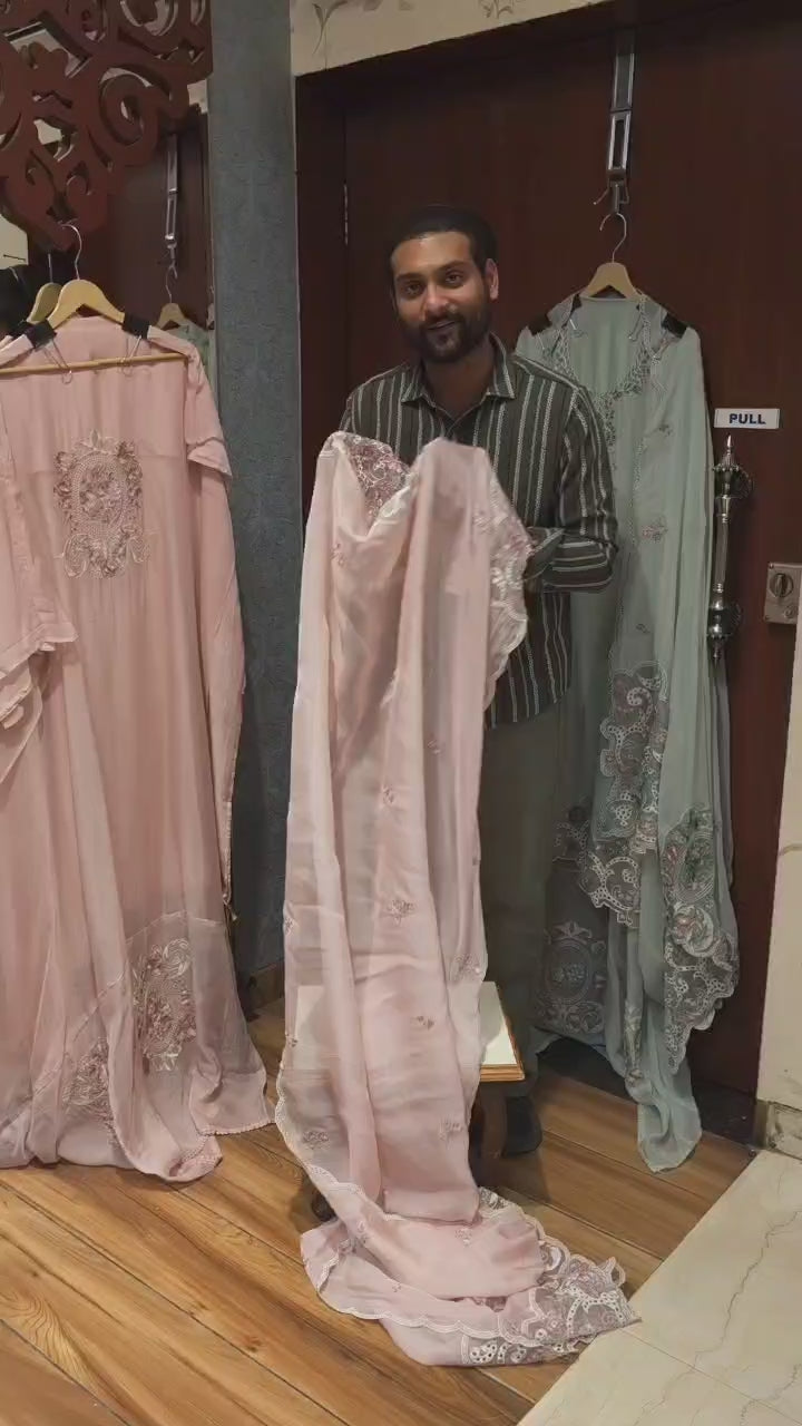 Pure Organza Resham Embroidery - Export Edition