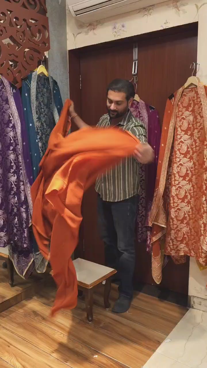 Banarasi Georgette Woven Suits with Crepe Bottom