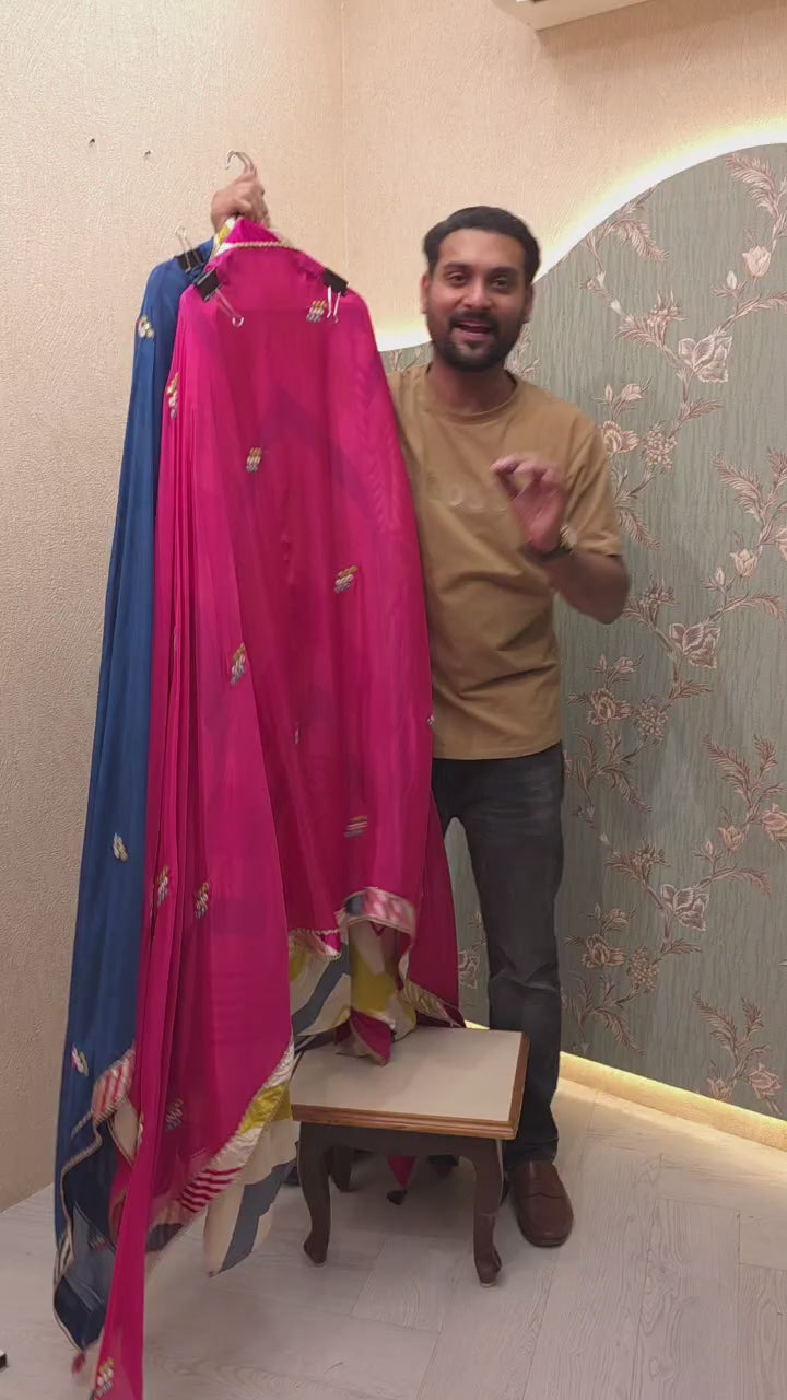 Gaji Silk 19.O with Chevron Prints