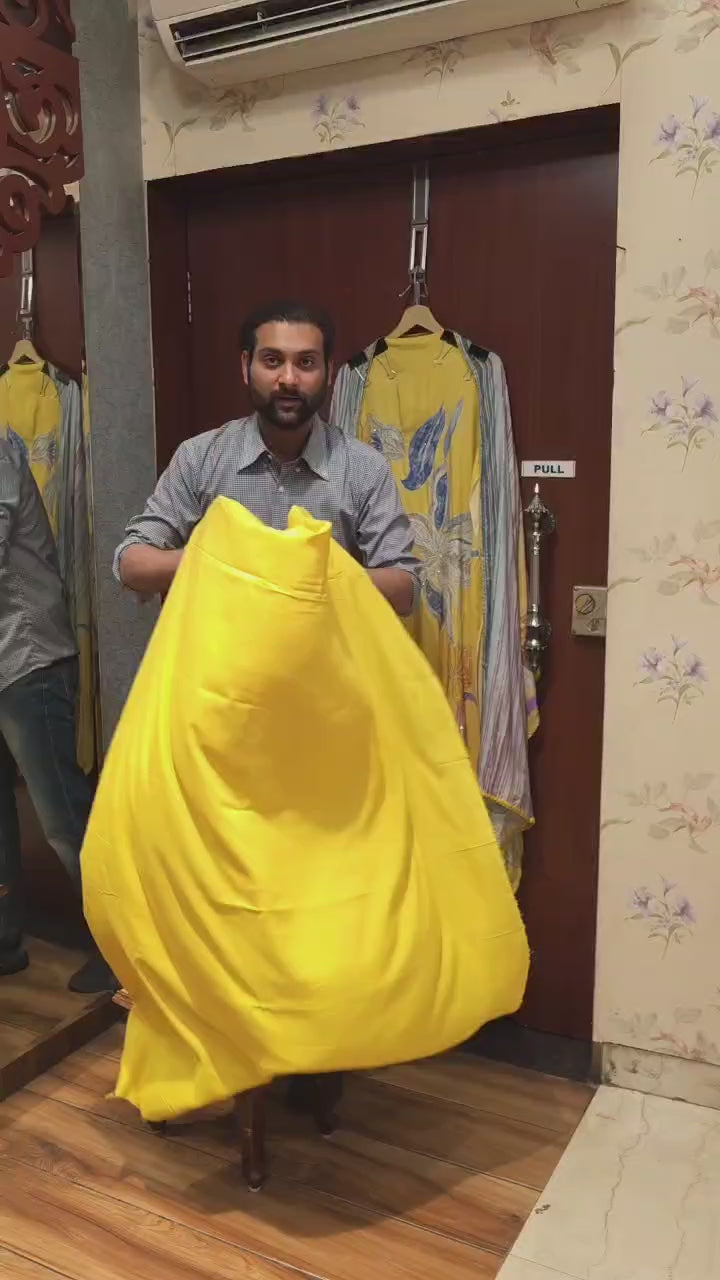 Yellow Muslin Summer Edit (Embroidered Dupatta)