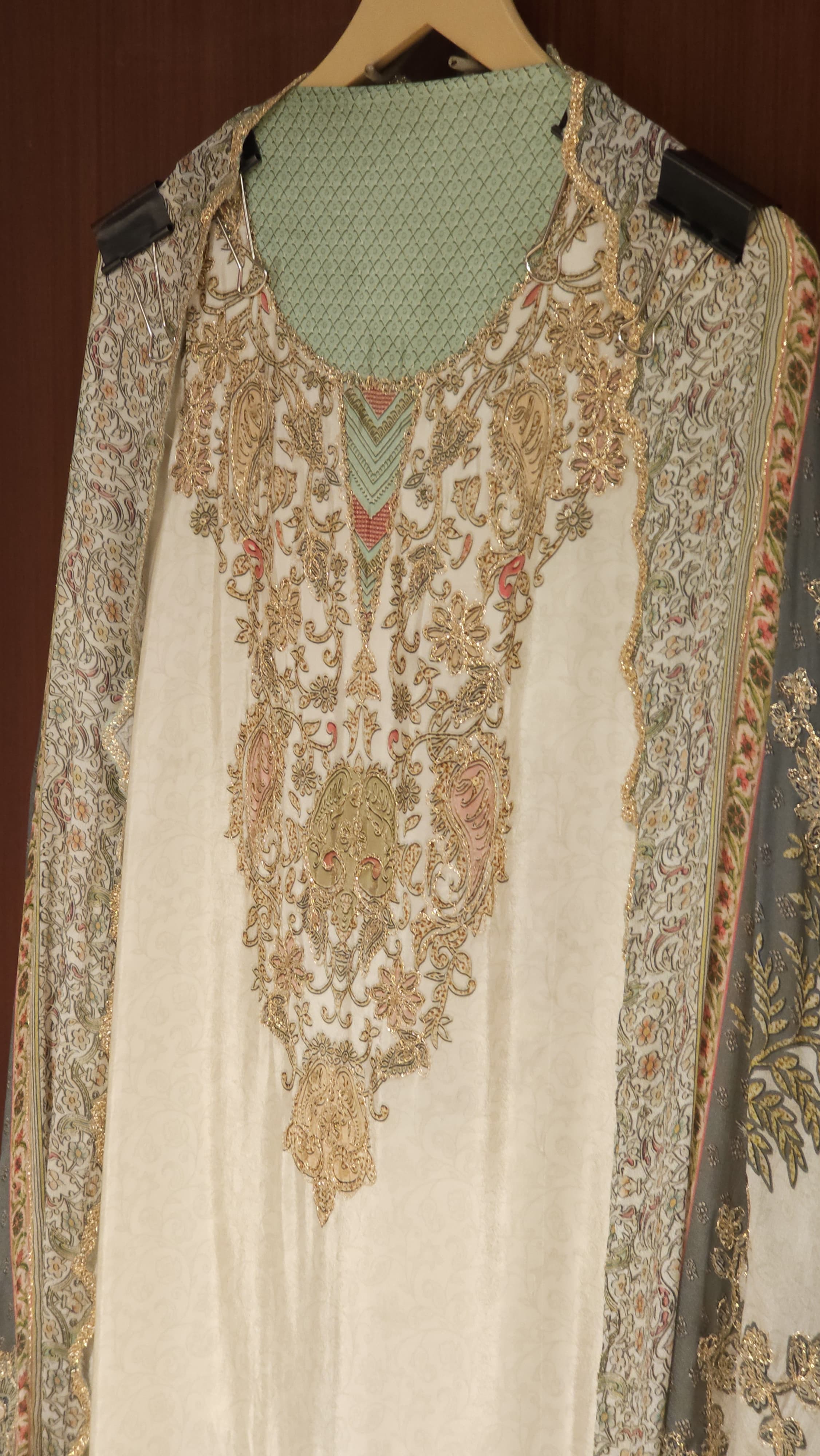 Crepe Embroidered Suit with Pure Dupatta's