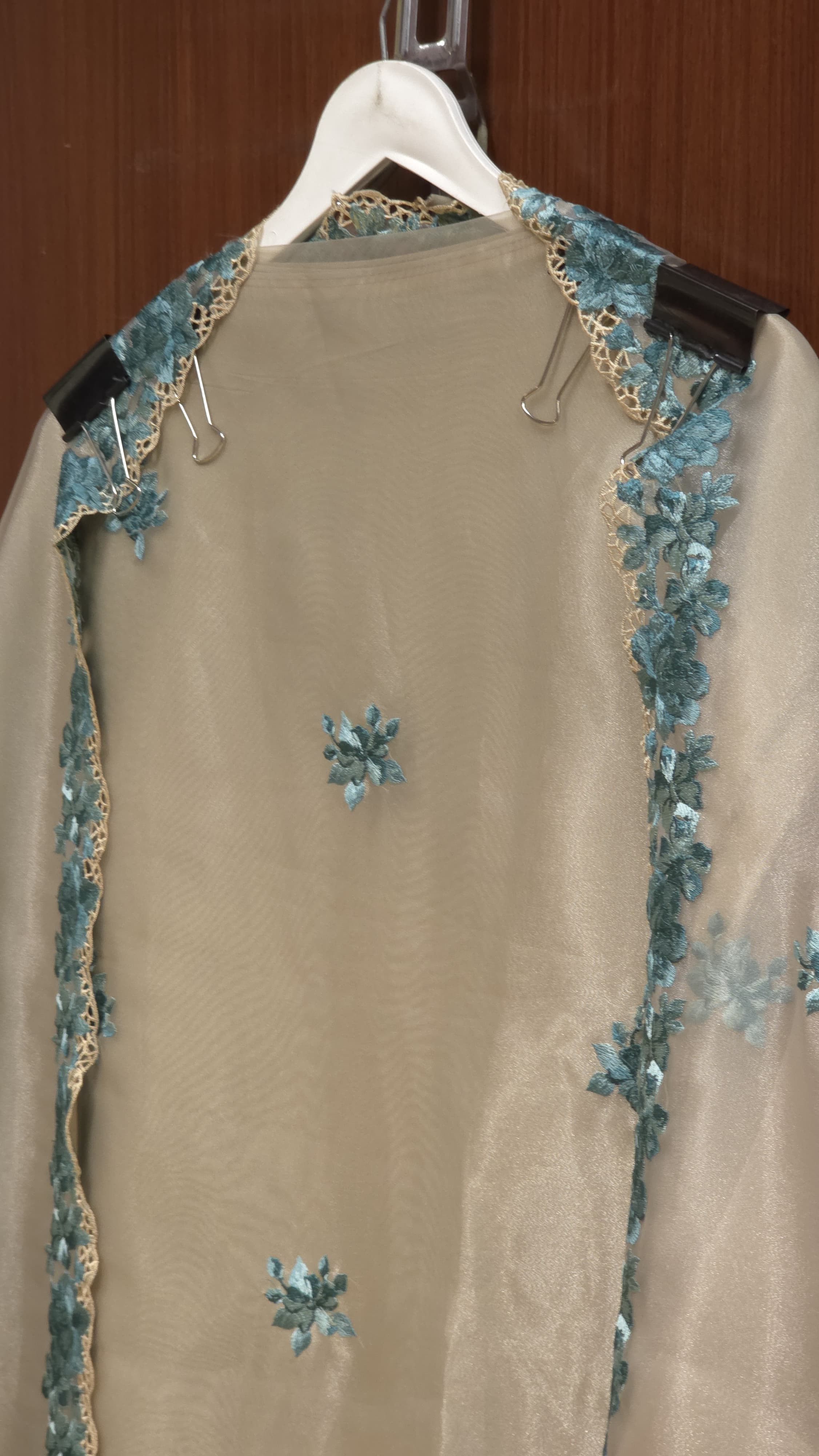 Premium Glass Tissue Suit with Parsi Work