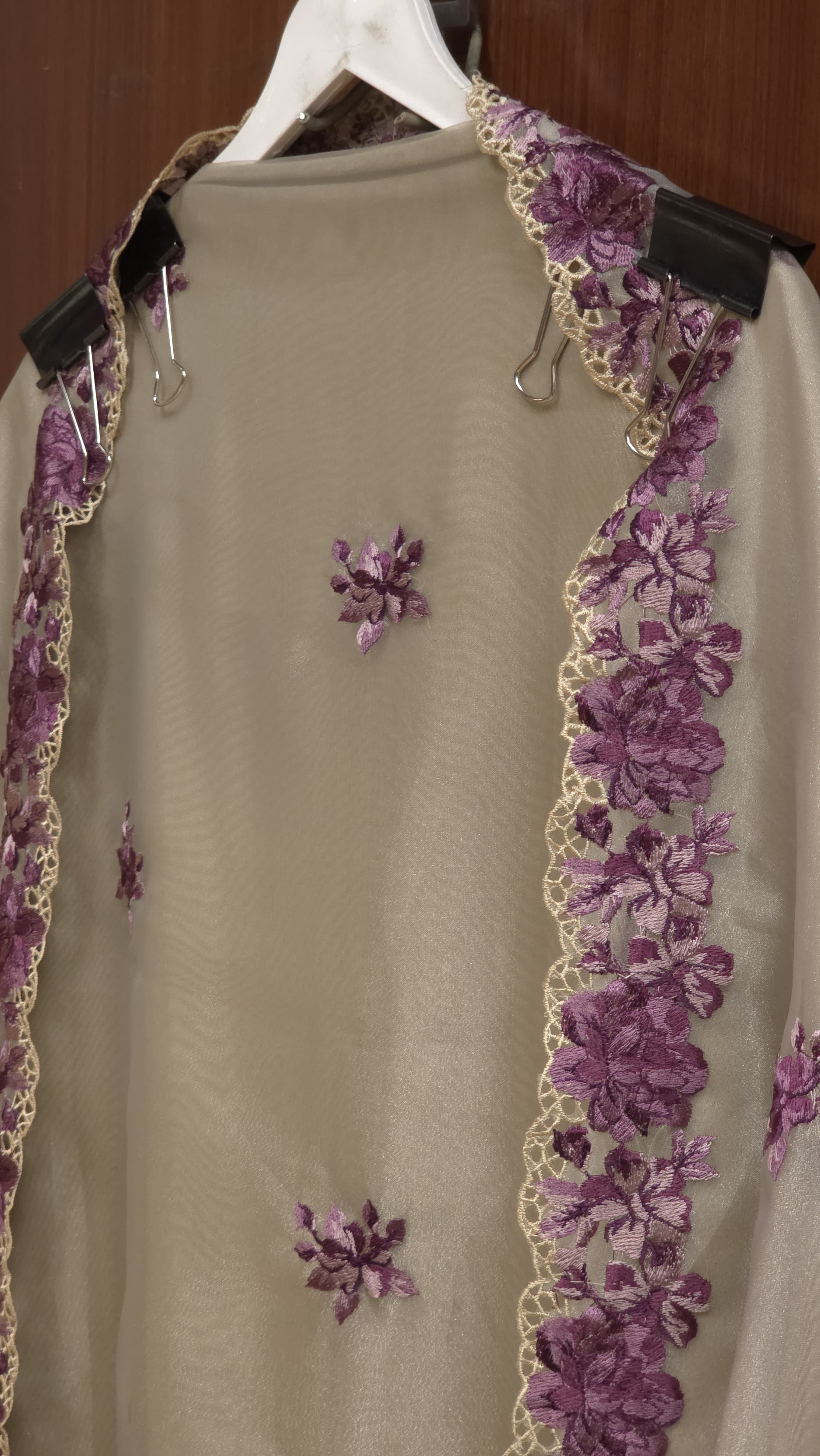 Premium Glass Tissue Suit with Parsi Work