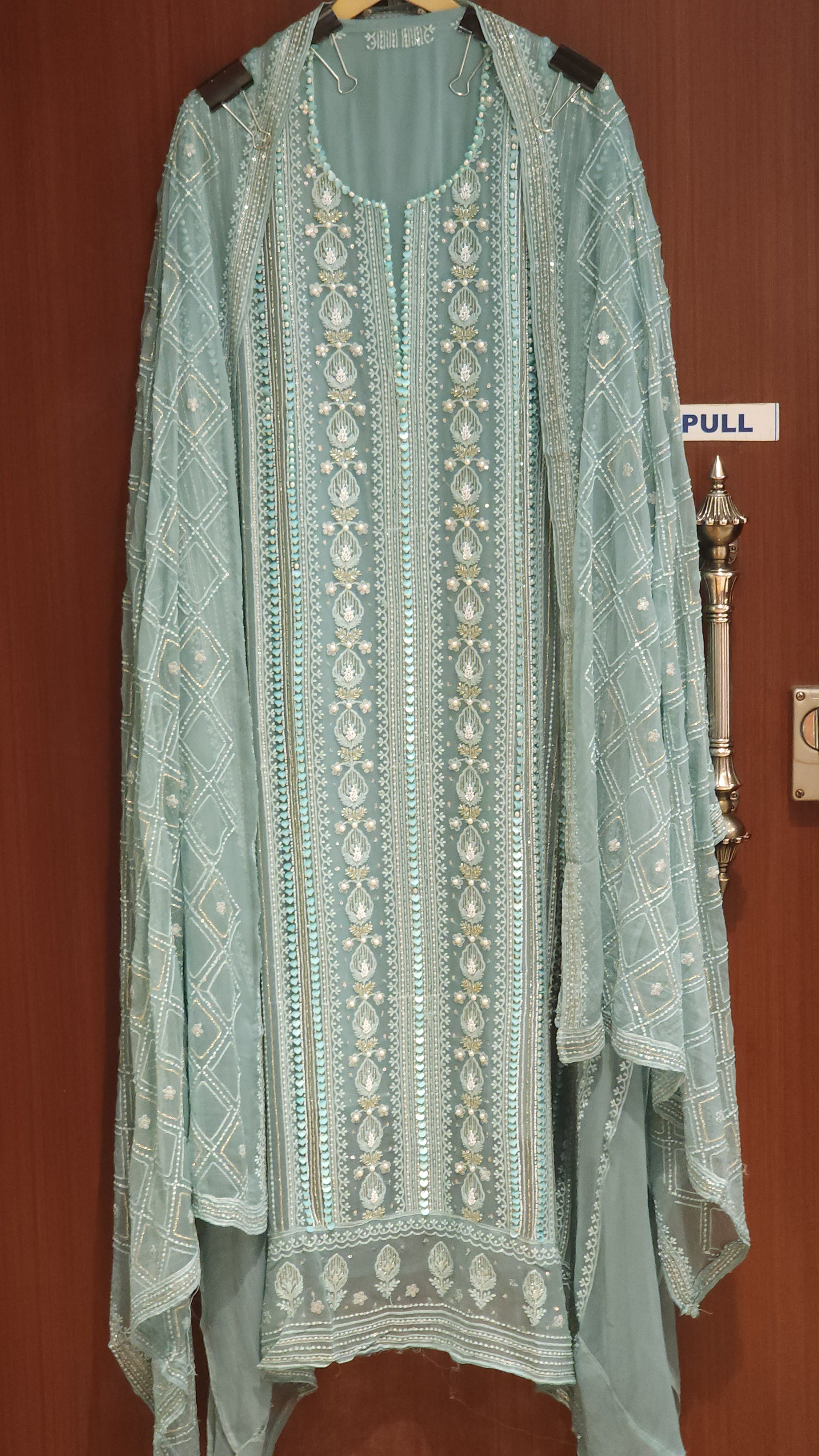 Premium Georgette Lucknowi Suits in embroidery