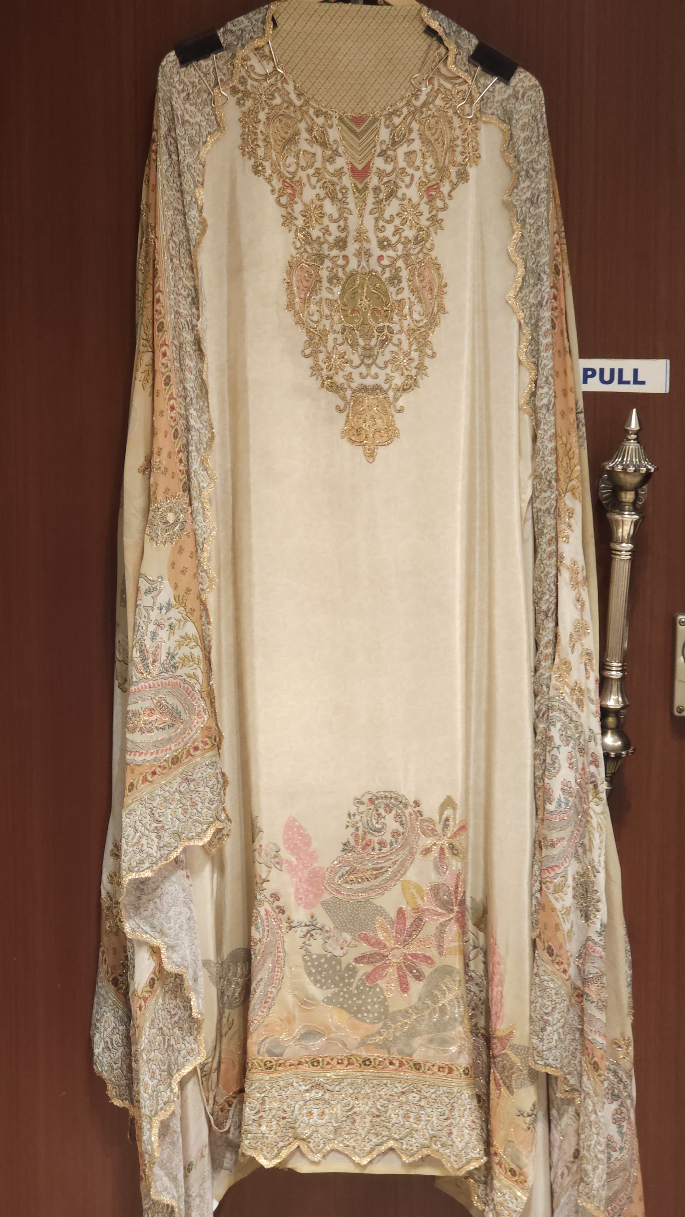 Crepe Embroidered Suit with Pure Dupatta's